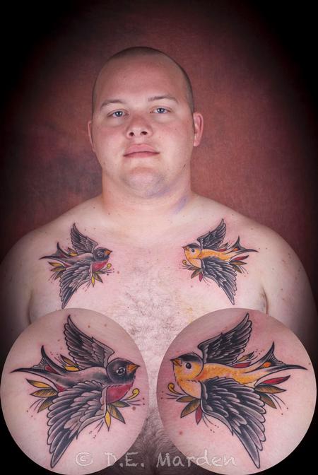 Holly Azzara - Traditional Birds Color on Chest